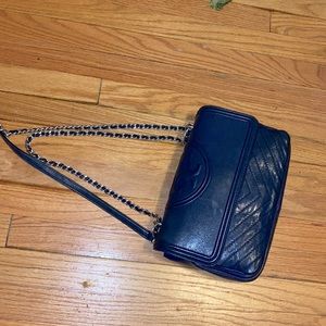 Tory BurchBlue Chevron Convertible Shoulder Bag